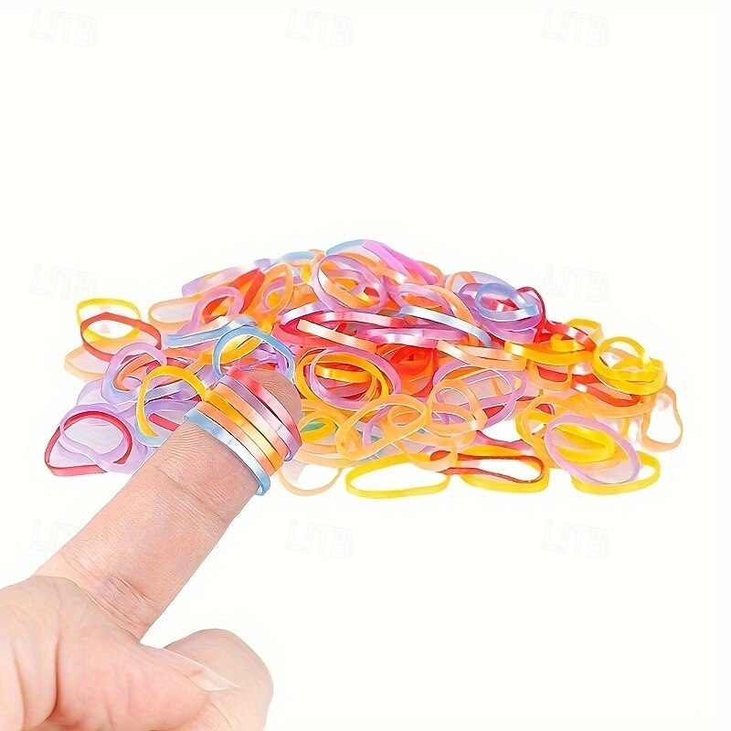 500 Extra Thick High-Elasticity Silicone Horse Tendons - Durable Mane & Tail Hair Bands for Horses, Black and White Horse Hair Tie-Down Accessories, Mane Securing Bands Flexible Horse Bands Highel3