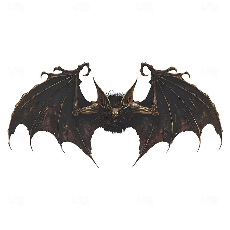 Halloween Scary Bat Wall Decals, Self-Adhesive 3D Bat Stickers for Bedroom Living Room Entryway, Spooky Halloween Wall Decor for Home or Party2