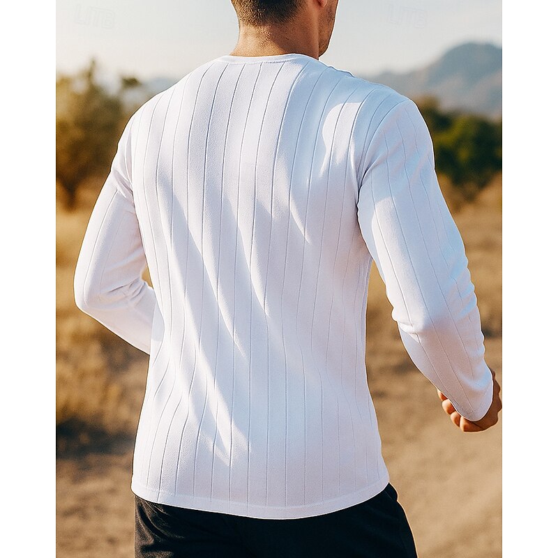 Men's Track Top Long Sleeve Shirts Long Sleeve Top Athleisure Solid Colored Quick Dry Moisture Wicking Breathable Basketball Football Running Sportswear Activewear Dark Grey Black White2