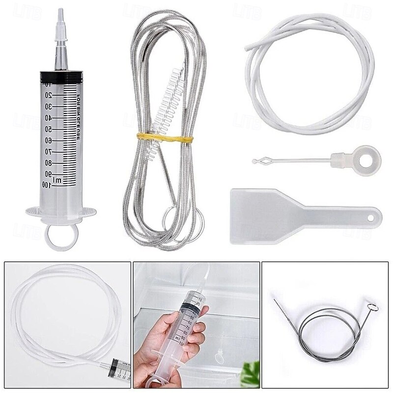 5pcs Durable Refrigerator Cleaning Kit Reusable Fridge Water Outlet And Drain Hole Dredging Tools for Fridge Debris Removal and Cleaning2