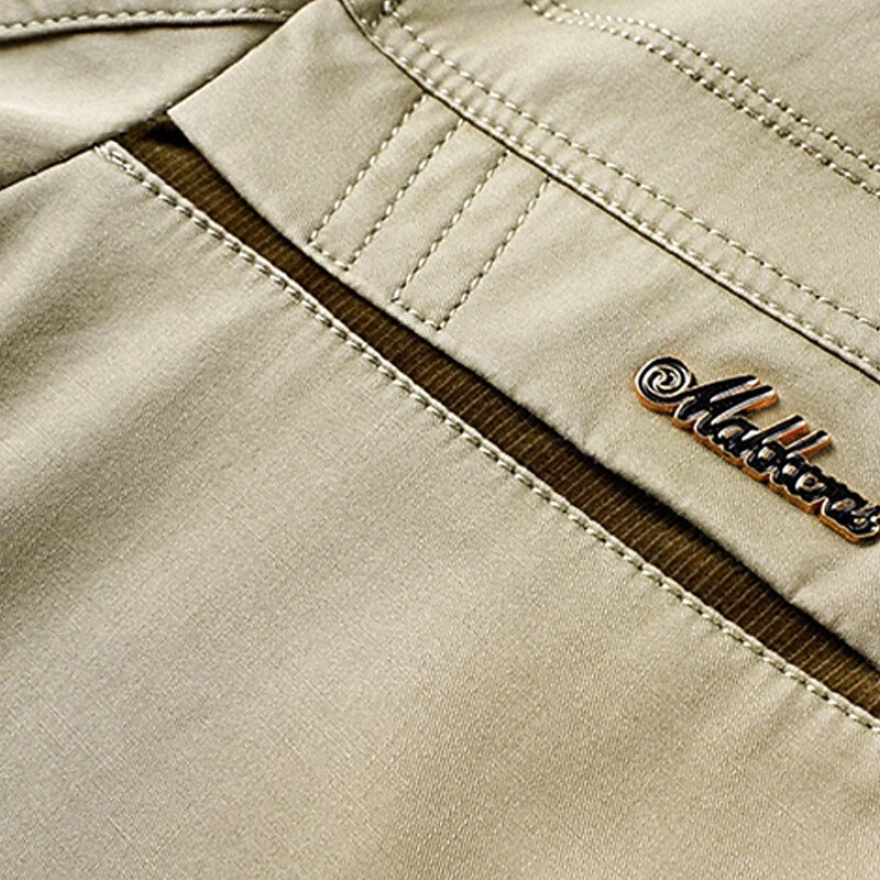 Men's Lightweight Jacket Cargo Jacket Casual Jacket Vacation Daily Warm Pocket Fall Winter Plain Fashion Classic Stand Collar Regular Light Khaki Khaki Jacket4