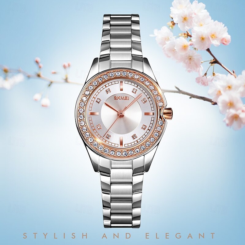 SKMEI Women Quartz Watch Creative Fashion Casual Wristwatch Waterproof World Time Decoration Alloy Watch2