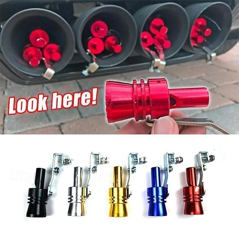 Exhaust Pipe Oversized Roar Maker for Cars and Motorcycles Turbo Sound Whistle Tailpipe Simulator Loud Muffler Modification Accessory Noise Booster Tool