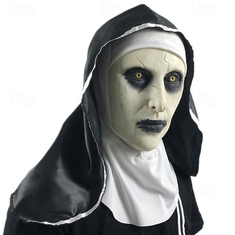 Ghost Halloween Mask Realistic Mask The Nun Horror Scary Full Face Adults' Men's Women's Unisex Halloween Carnival Performance Party Easy Halloween Costumes Dress Up4