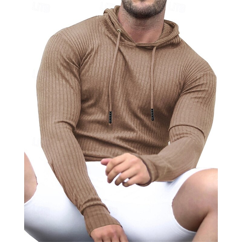 Men's Hoodie Hiking top Sport Hoodie Long Sleeve Hooded Tee Tshirt Top Outdoor Thermal Warm Lightweight Winter Quarter-Zip Polyester Black Army Green Navy Blue Hunting Fishing Running4