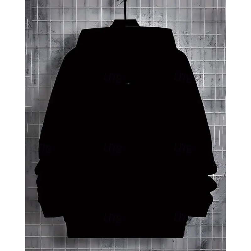 Boys' Long Sleeve Italian Brain Rot Element TUNG TUNG TUNG SAHUR Print  Hoodie Long Sleeve Spring Fall Fashion Streetwear Kids 4-12 Years Hooded Outdoor Casual Daily Regular Fit4