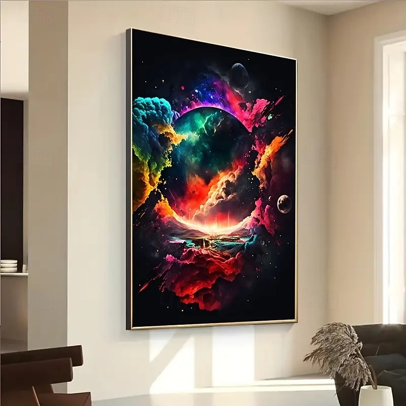 Colorful Universe Canvas Poster Frameless Modern Art For Bedroom And Living Room Decoration Frameless Painted3