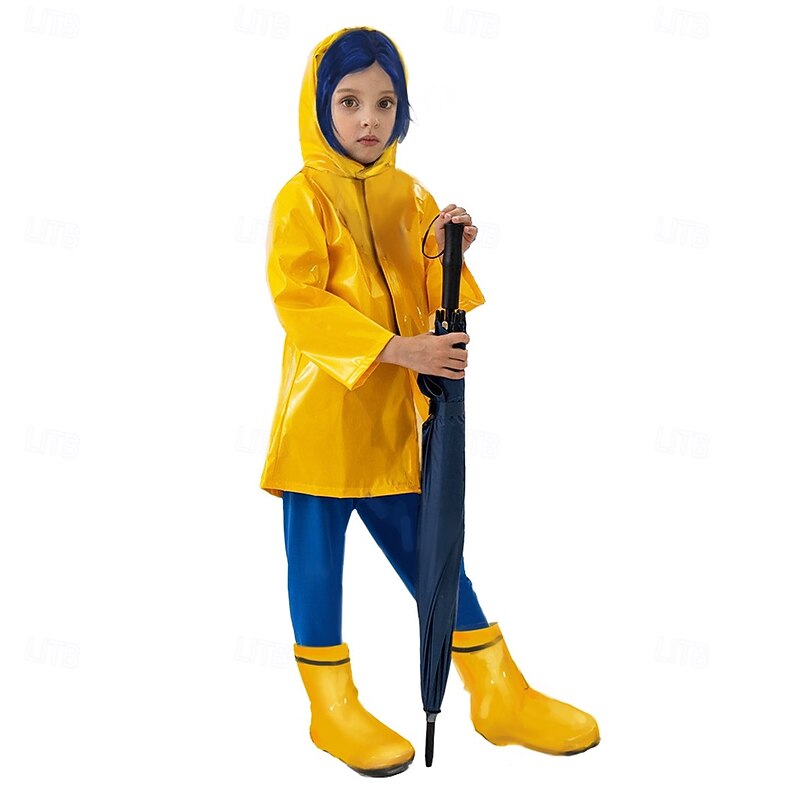 Coraline Coraline Jones Cosplay Costume Outfits Adventure Movie Horror Casual Movie Cosplay for Girls' Kid's Halloween Performance Party School Event Dress Up4