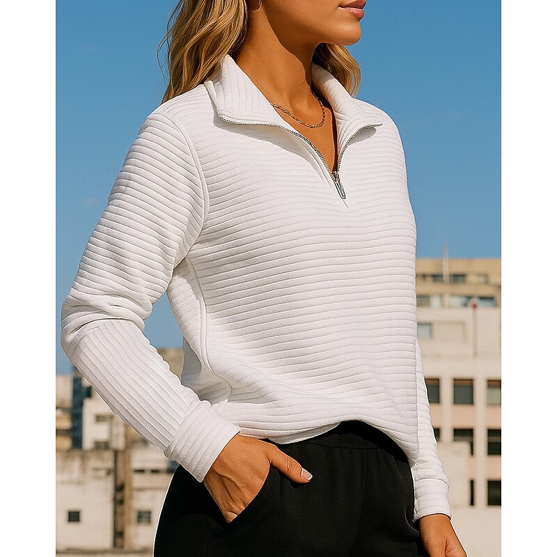 Women's Running Top Sports Sweatshirt Quarter Zipper Long Sleeve Top Athleisure Solid Colored Sun Protection Windproof Outdoor Running Yoga Sportswear Activewear Dark Grey Wine Red Black3