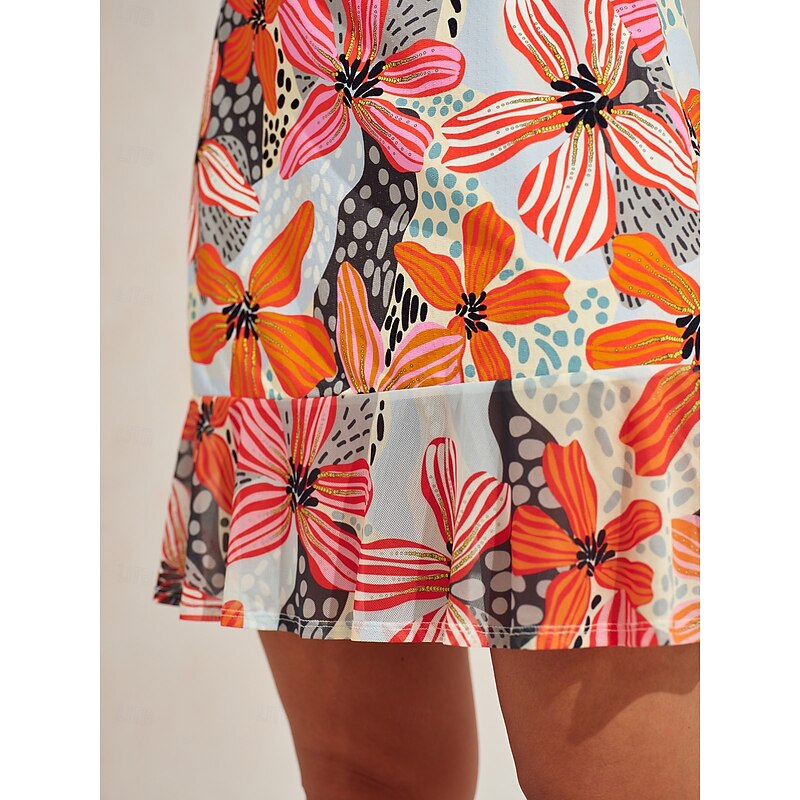 Women's Golf Skirts Yellow+Blue Silver Orange Skirt Ladies Golf Attire Clothes Outfits Wear Apparel4