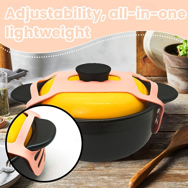 Silicone Pot Lid Strap and Lunch Box Seal Strap, Leak-Proof Food Container Bands for Secure Closure and Spill Prevention3