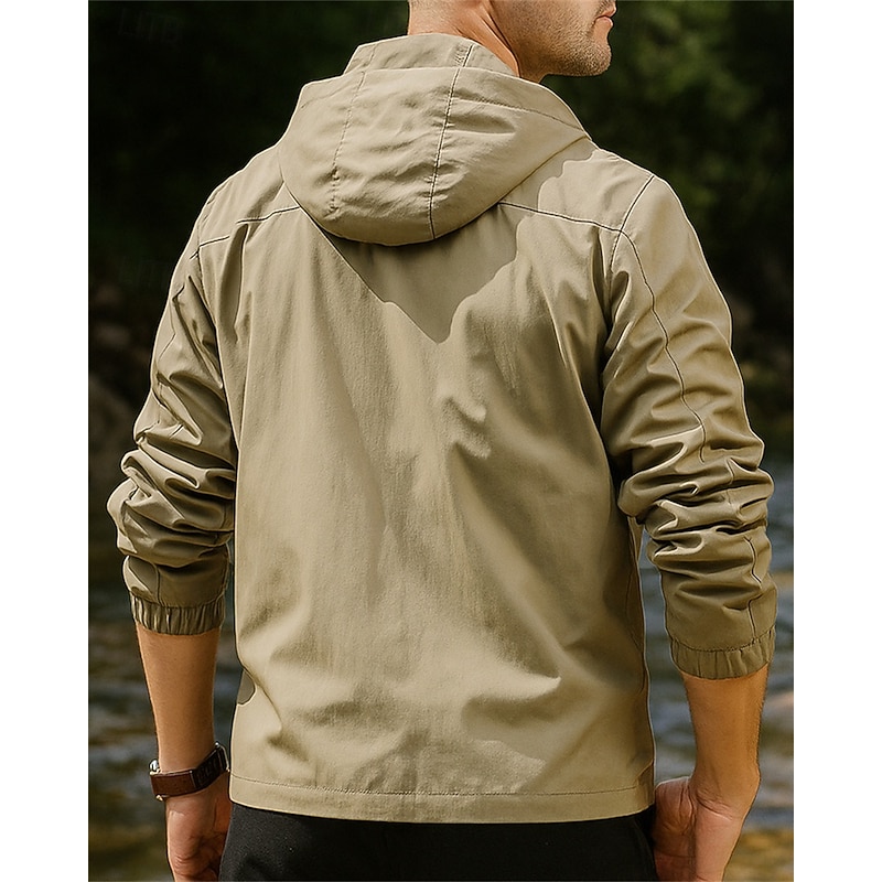 Men's Windbreaker Softshell Jacket Hiking Jacket Outdoor Windproof Quick Dry Lightweight Breathable Hiking Outfits Hiking Clothes Spring Autumn / Fall Jacket Climbing Camping / Hiking / Caving Running2