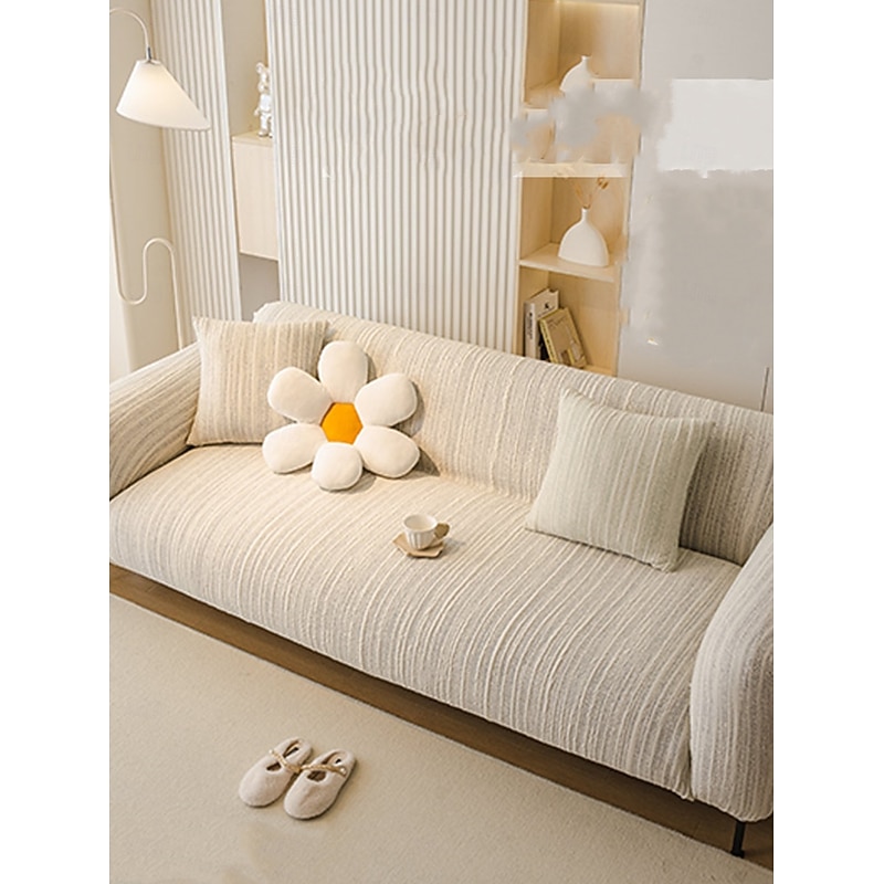 All Season Space Cotton Sofa Cover Modern Minimalist Style Pet Anti Fouling Anti Slip Dustproof Sofa Cover Suitable For L-shaped Sofas And 1/2/3/4 Seat Sofas Scratch Resistant Sofa Protective Cove