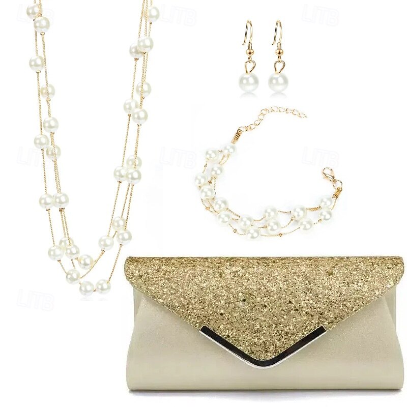 Bridal Jewelry Sets One-piece Suit Alloy 1 Necklace Earrings Necklace Women's Luxury Cute Joy Jewelry Set For Party Evening Wear2