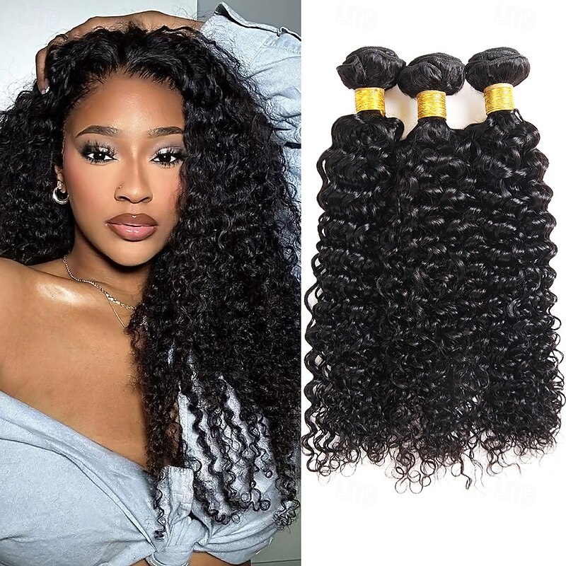 Kinky Curly Bundles 3 Bundles Hair Weaves  Brazilian Human Hair Bundles Extensions
