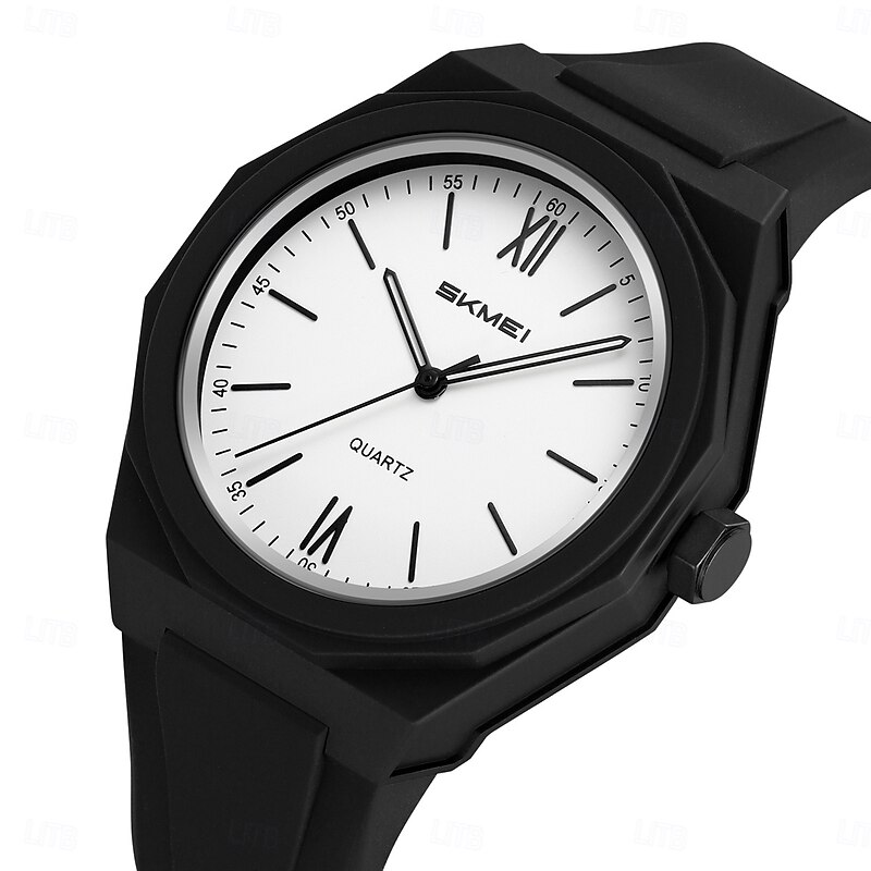 SKMEI Women Men Kids Quartz Watch Large Dial Casual Wristwatch Luminous Waterproof Silicone Watch