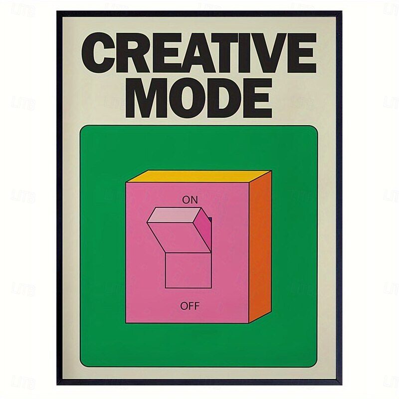 Retro Art Deco Alphabet Canvas Poster Modern Frameless Wall Hanging Decor Creative Mode Art Print for Living Room Bedroom Home Office Indoor Letter Print Wall Art - Ink Medium3