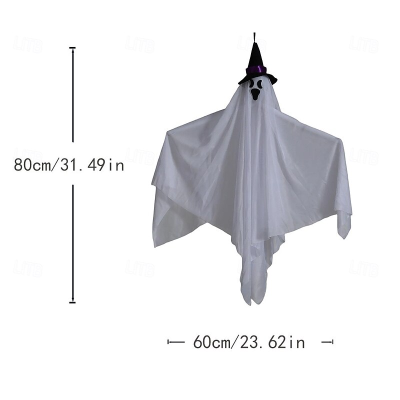 3 Pack Halloween Hanging Ghost Decorations, Grim Reapers for Halloween Outdoor Decorations, Flying Spirit Ghosts for Haunted House Props, Spooky Party Decor3