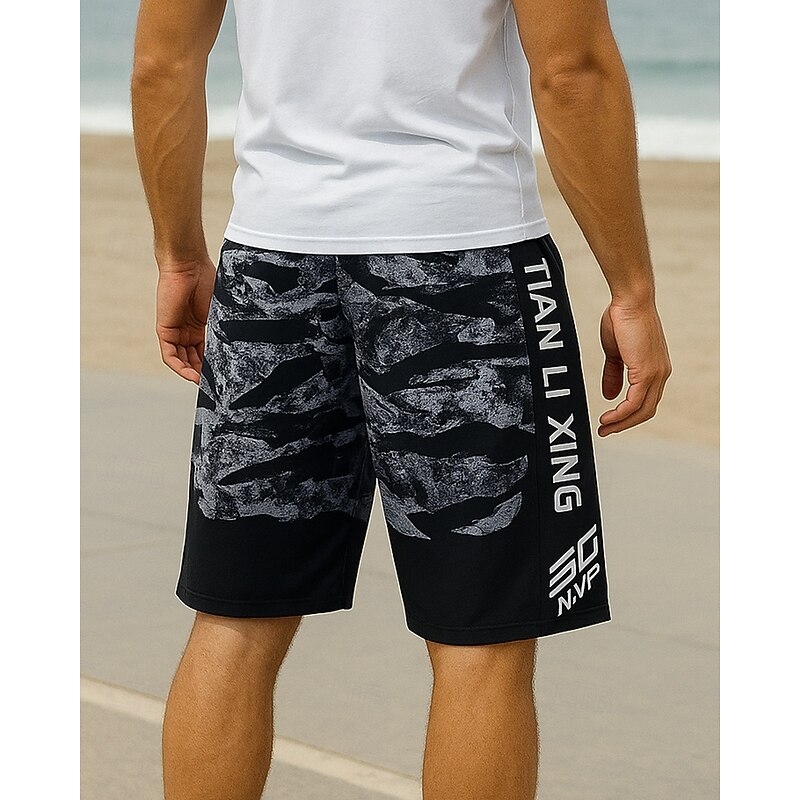 Men's Running Shorts Basketball Shorts Activewear Zip Up Pocket High Waist Bottoms Athleisure Gym Workout Soft Lightwear Breathable Gym Workout Athletic Loose Fit Sportswear Activewear Black2