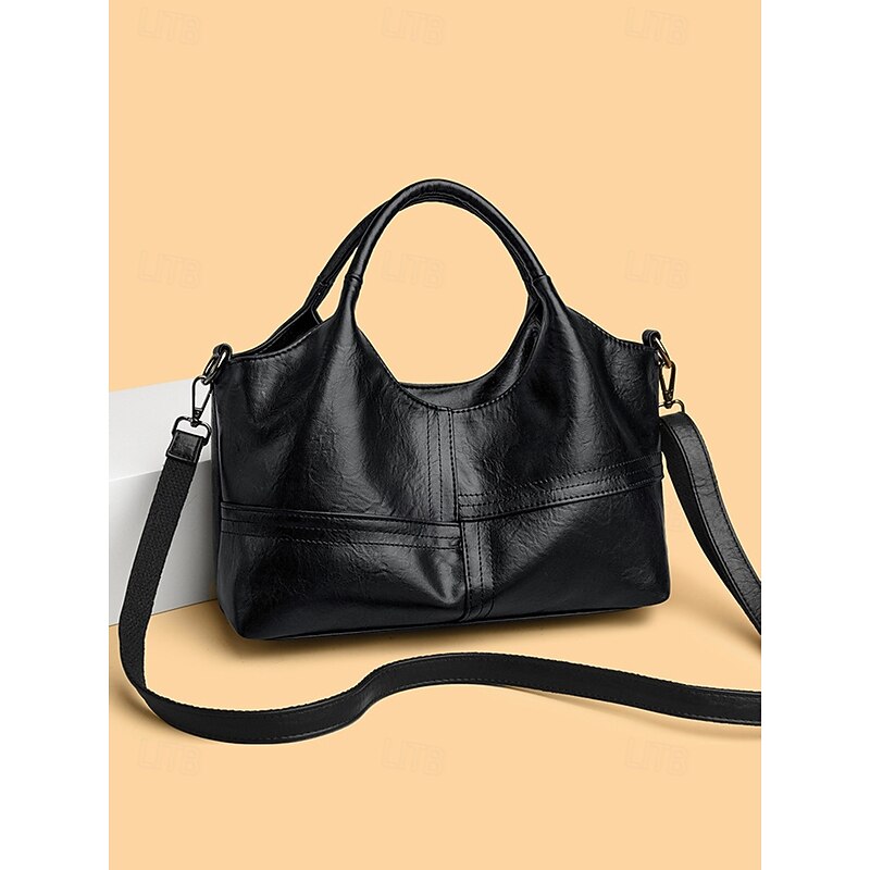 Women's Faux Leather Shoulder Bag – Elegant Structured Design, Versatile Handbag for Daily Work, Shopping and Casual Outings4