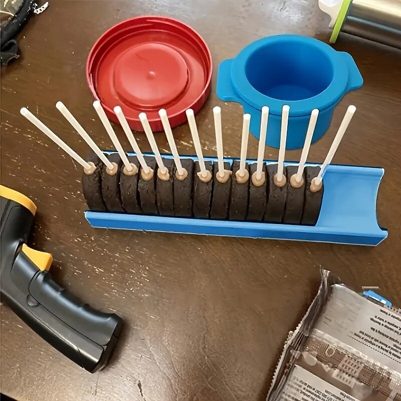 3pcs Round Cake Sticks Mold with 9-inch Tray 3D Printed Cake Sticks Cutter and Pusher Suitable for Home Baking, Birthday Parties, Wedding Dessert Baking Molds3