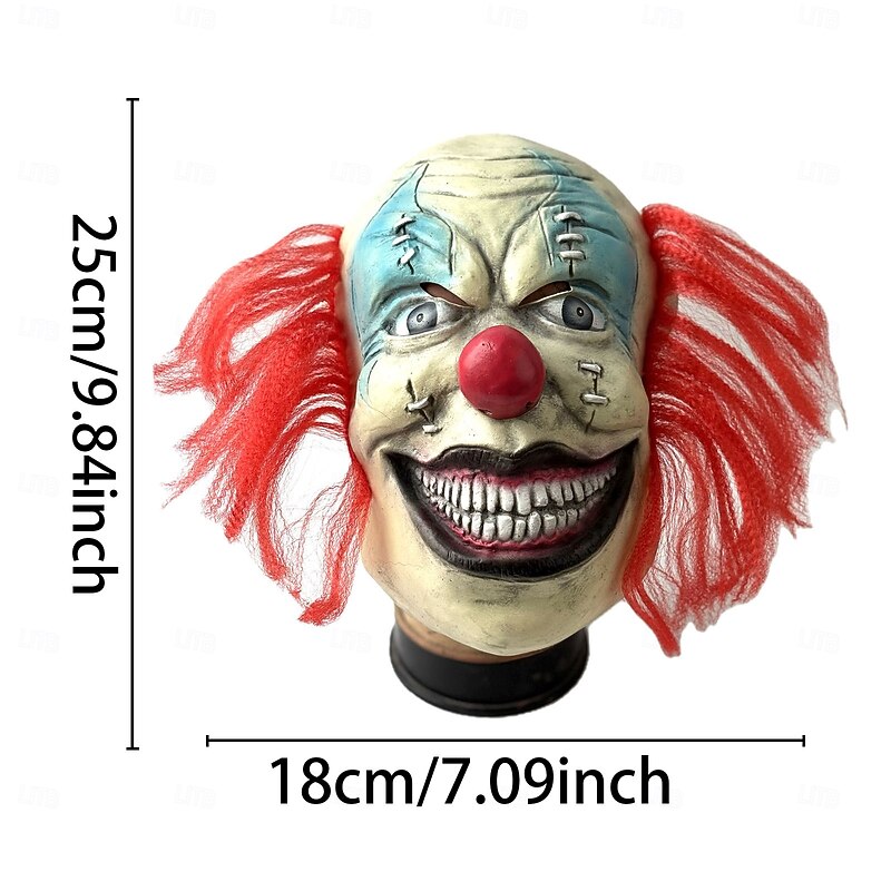 Joker Clown Halloween Mask Horror Creepy Clowns Scary Full Face Adults' Men's Women's Unisex Halloween Carnival Performance Party Easy Halloween Costumes Dress Up2