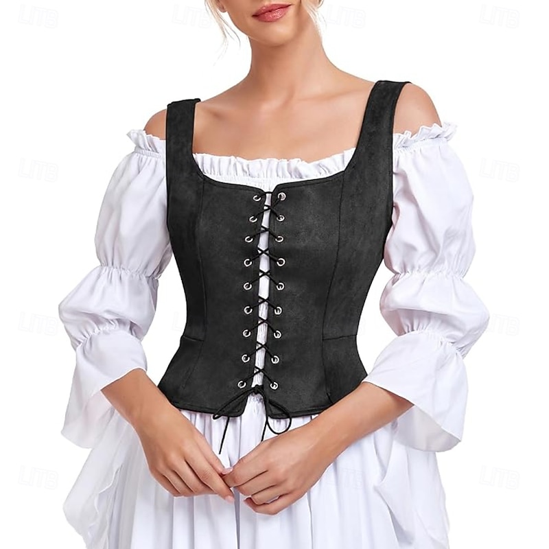 Retro Vintage Medieval Renaissance Corset Fancy Dress Women's Halloween Masquerade Theme Party Renaissance Fair Festival Adults' Corset