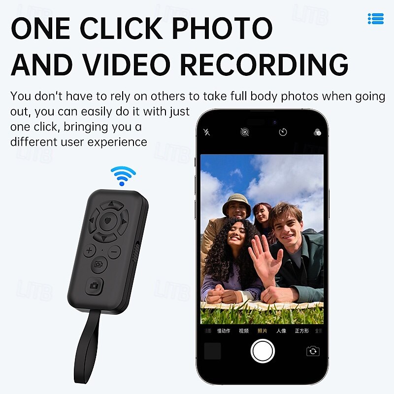 New Flip Selfie Remote Mobile Phone BT Multifunctional Nine-button Remote Control for Watching E-book youtube Video4