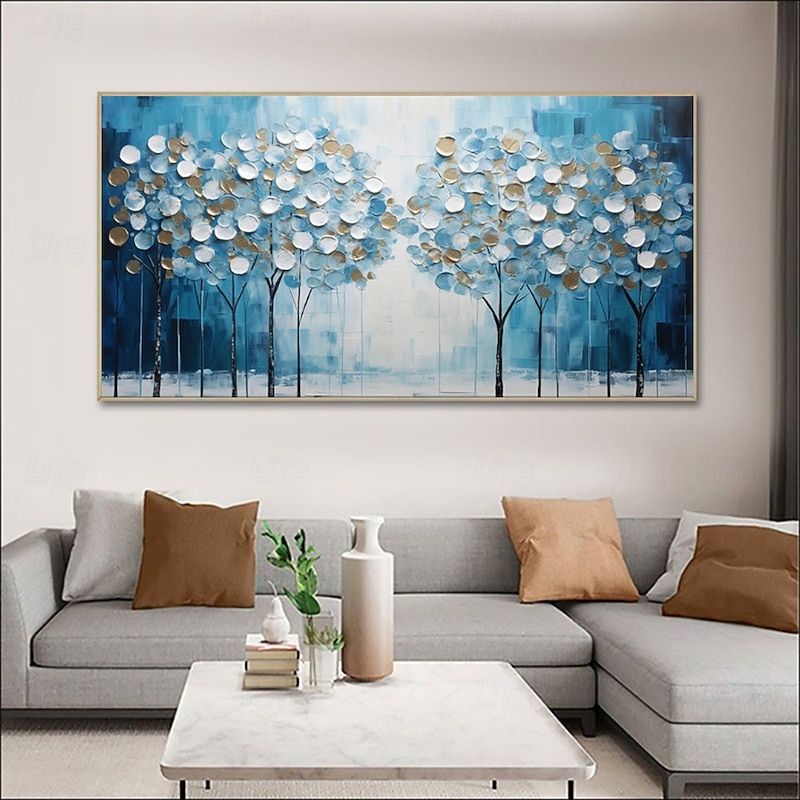 Handmade Oil Painting Canvas Wall Art Decoration Modern Abstract Texture  Forest Landscape for Living Room Home Decor Stretched Frame Hanging Painting/Rolled Frameless Unstretched Painting2
