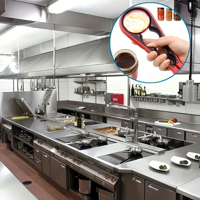 4-in-1 Multi-Function Can and Jar Opener, Portable Non-Slip Grip Kitchen & Bar Tool, Ideal Gift for Arthritis Sufferers, Durable Plastic Design, No Electricity Needed2