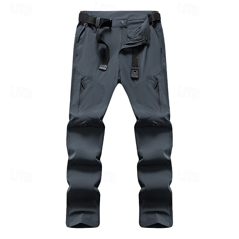 Men's Cargo Pants Hiking Pants Trousers Hiking Rain Pants Fleece Pants Winter Outdoor Regular Fit Waterproof Windproof Quick Dry Bottoms Pocket Black Dark Gray Camping / Hiking Running S M L XL XXL2