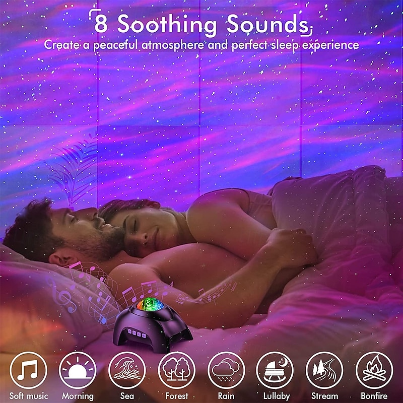 Northern Galaxy Light Aurora Projector with 33 Light Effects Night Lights LED Star Projector for Bedroom Nebula Lamp Remote Control White Noises Bluetooth Speaker for Parties for Halloween4