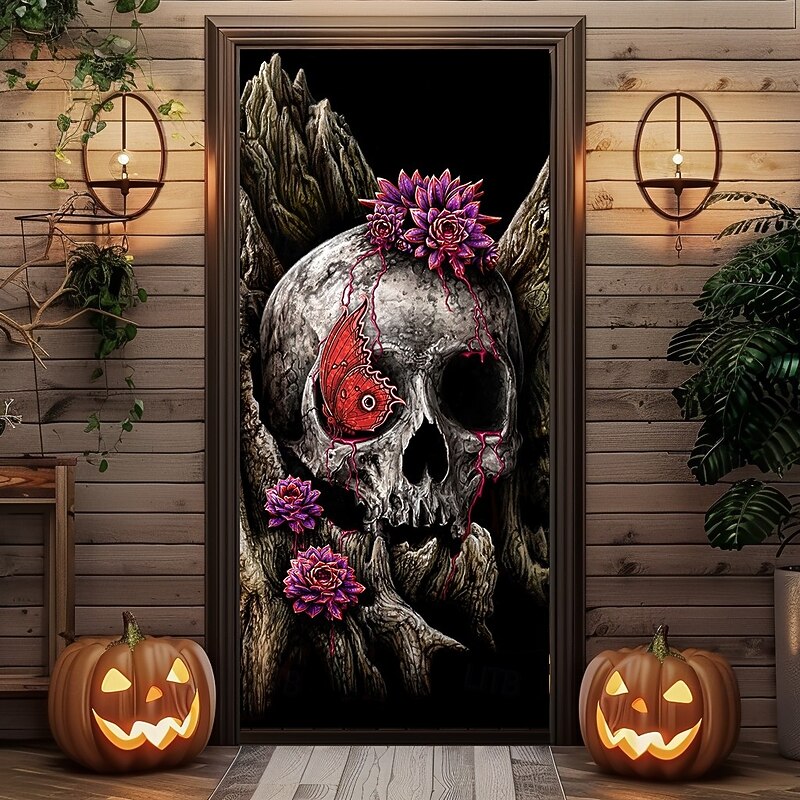 Halloween Door Covers A glance of evanescence by Sarah Richter Door Tapestry Door Curtain Decoration Backdrop Door Banner for Front Door Farmhouse Holiday Party Indoor Outdoor Decor Supplies