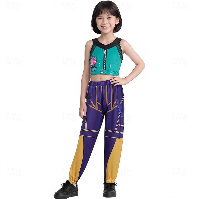 Korean Idol Inspired Pop Star Costume Fancy Dress Virtual Idol Movie Cosplay for Girls' Adults' Halloween Carnival Performance Comic Con Anime Expo4