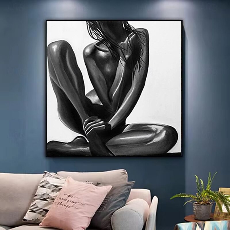 Handmade Oil Painting Canvas Wall Art Decoration Modern Figure Abstract Naked African Women for Home Decor Stretched Frame Hanging Painting/Rolled Frameless Unstretched Painting2