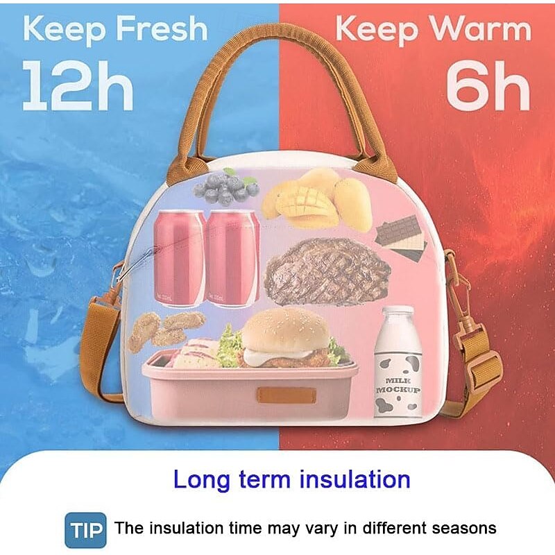 Lunch Bag for Women & Men for Back to School, Office, Picnic, Hiking, Beach Large Capacity Insulated Lunch Tote with Shoulder Strap, Multi-Functional Thermal Bento Bag3