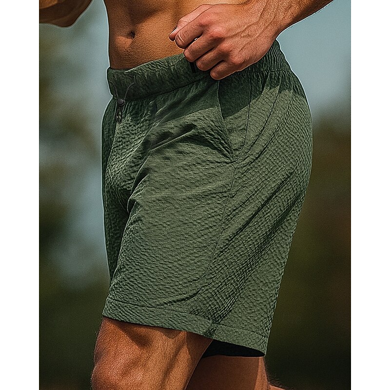 Men's Running Shorts sport shorts Outdoor Regular Fit Quick Dry Lightweight Elastic Breathable Shorts Elastic Waist Black White Tennis Golf Running M L XL XXL XXXL3