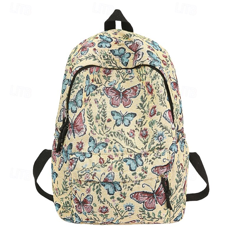 Boho Butterfly Tapestry Backpack for Women – Vintage Floral School Bag for Teen Girls, College & Daily Use2