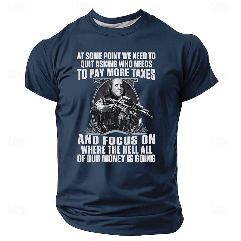 Men's Short Sleeve Graphic Tee: Benjamin Franklin 