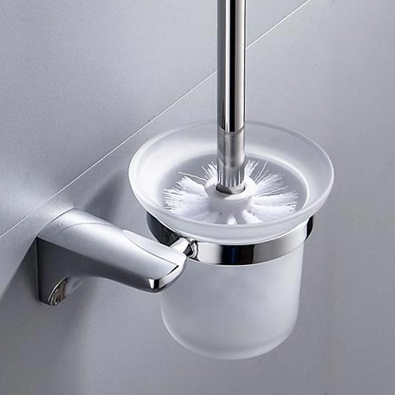 Toilet Brush Holder New Design / Creative Contemporary / Modern Stainless Steel / Zinc Alloy / Metal 1pc - Bathroom Wall Mounted3