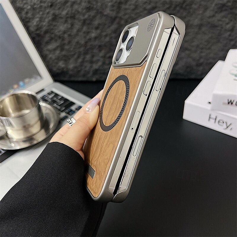 Phone Case For iPhone 16 15 14 Pro Max Plus 13 Pro Max Back Cover Magnetic Support Wireless Charging Shockproof PC4