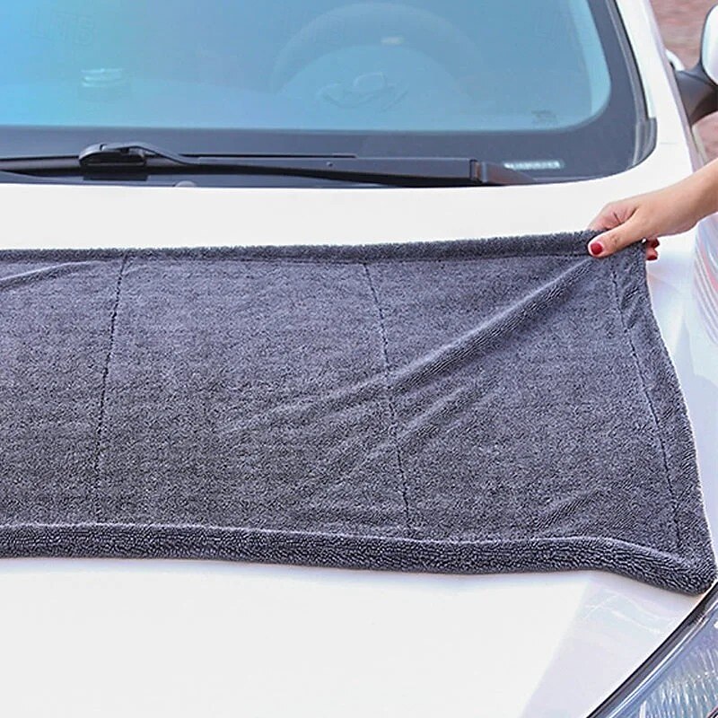 Twist Pile Microfiber Cloth Thickened Car Cleaning Towel, Highly Absorbent Glass and Household Cleaning Cloth, Soft and Durable Car Wash Rag for Scratch-Free Drying4