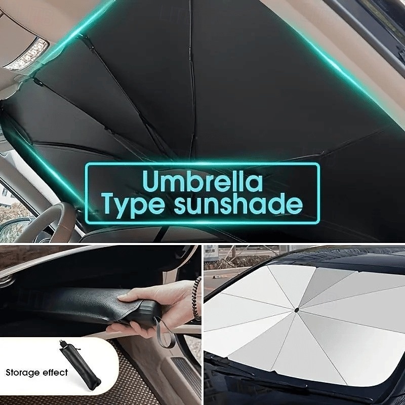 Anti UV Windshield Sunshade Car Front Window Umbrella Sun Blocker Heat Insulation Shade Foldable Sun Visor for Summer Parking Interior Protection3