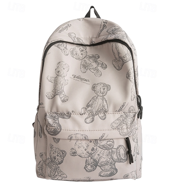Girls' Red Teddy Bear Print Backpack – Cute School Bookbag for Teen Students & Back to School Season2