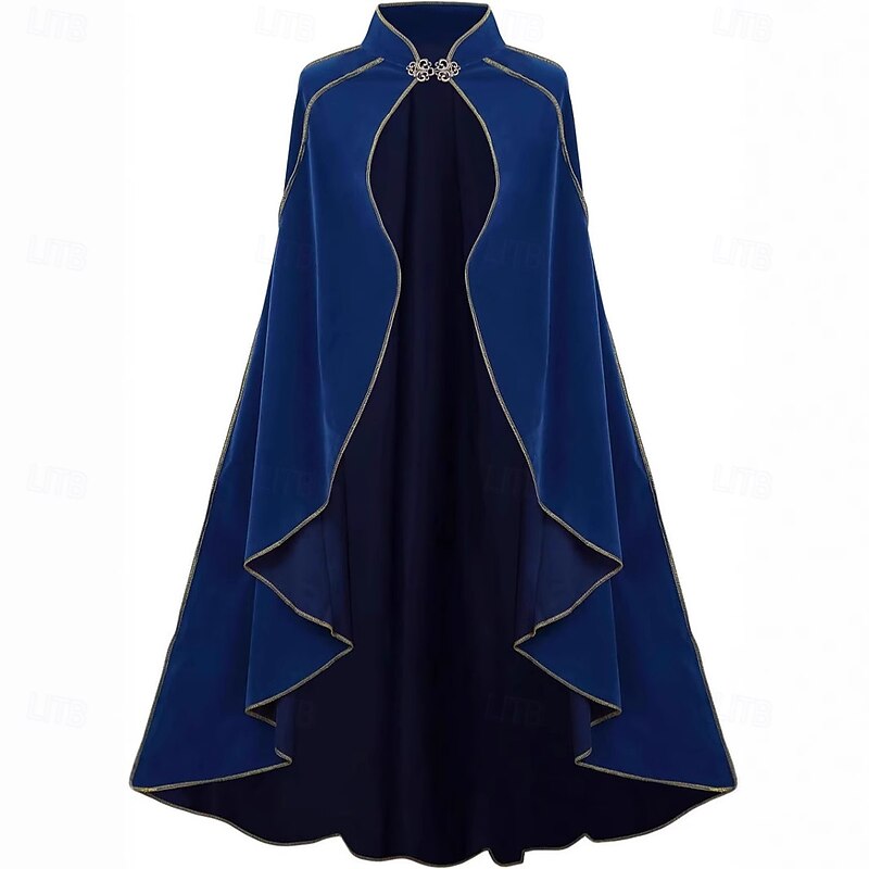 Retro Vintage Medieval Renaissance Cape Cloak Vampire Elf Fancy Dress Unisex Fantasy Halloween Carnival Performance LARP Adults Cloak All Seasons