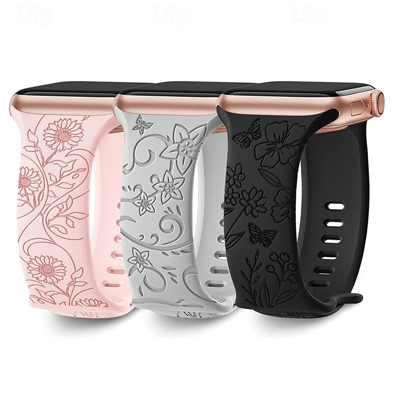 Compatible with Apple Watch band 38mm 40mm 41mm 42mm 44mm 45mm 49mm Adjustable Silicone Strap Replacement Wristband for iwatch Ultra 2 Series 9 8 7 SE 6 5 4 3 2 13