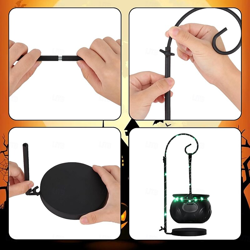 String Light Indoor Outdoor Home Witch Cauldron Candy Serving Bowl Home & Garden Holiday & Seasonal Decor2