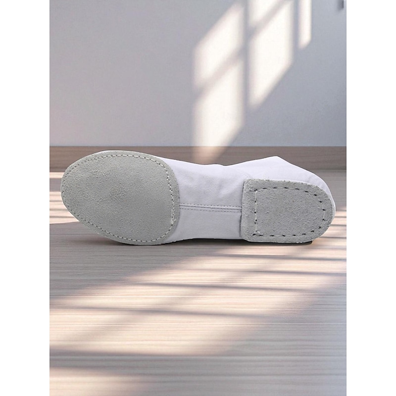 Women's White Canvas Lace-Up Dance Boots - Lightweight Professional Jazz Shoes for Female Dancers and Practice Studio Wear3