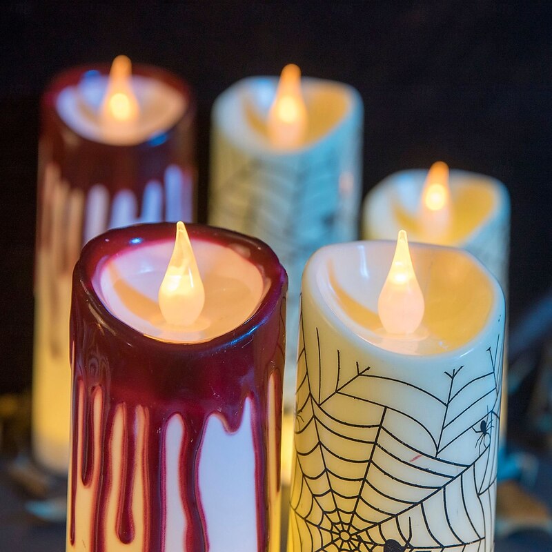 1pc LED Halloween Candle Light  Flameless Flickering Light for Party Decor3