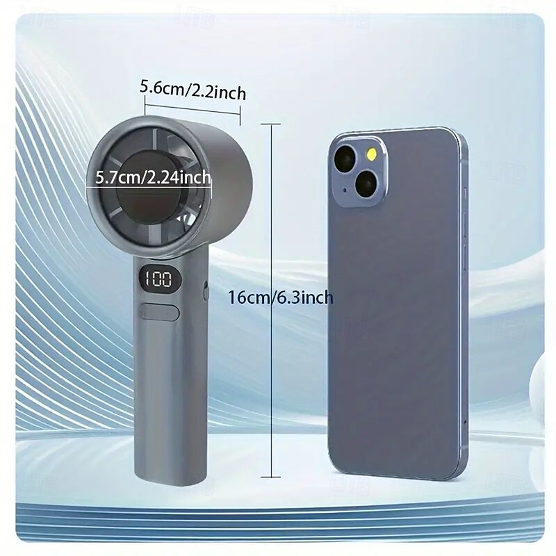 New Mini Handheld Fan 120 Speed Portable Bladeless Handheld Fans Instant Cooling Rechargeable Stylish Personal Fan for Women Men2